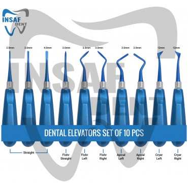 Dental Elevator Set of 10 Pcs