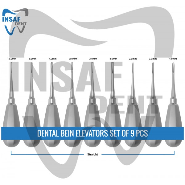 Dental Bein Elevators Set of 9 Pcs