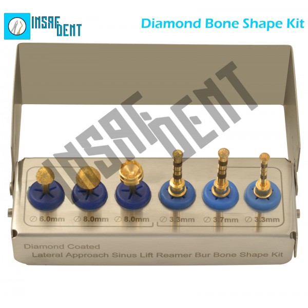 Diamond Coated Lateral Approach Sinus lift Reamer Bur Bone Shape Kit