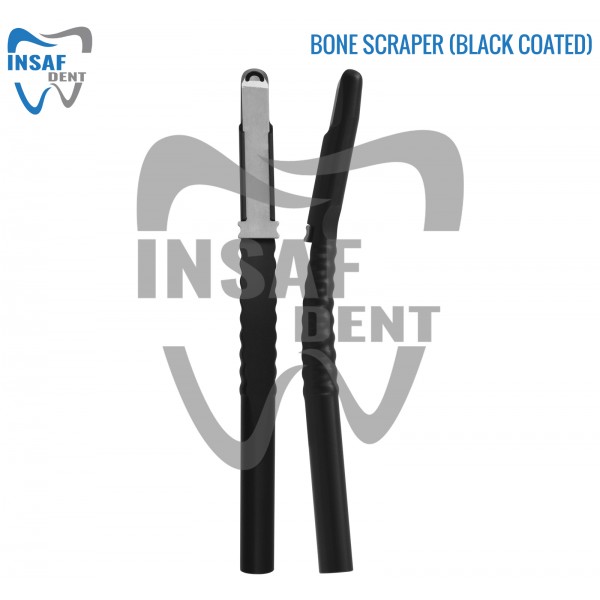 Bone Scraper Curved (Black Coated)