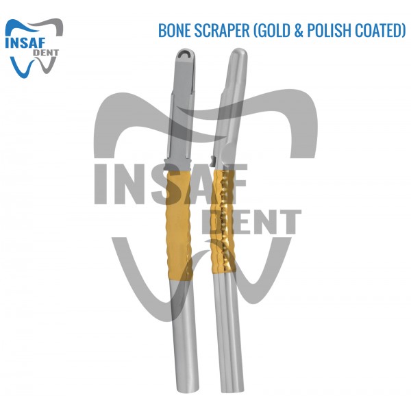 Bone Scraper Curved (Gold & Polish Coated)