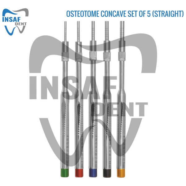 Osteotome Concave Set of 5 (Straight)