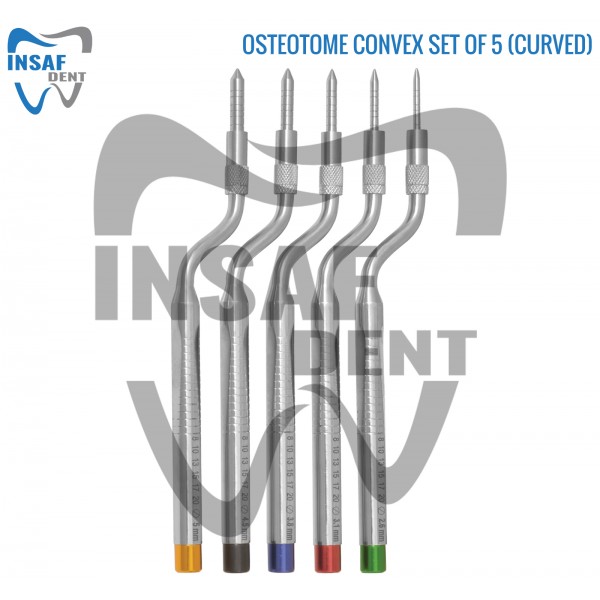 Osteotome Convex Set of 5 (Curved)