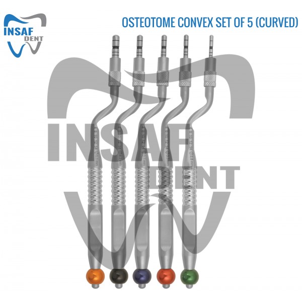 Osteotome Convex Set of 5 (Curved)