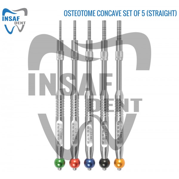 Osteotome Concave Set of 5 (Straight)