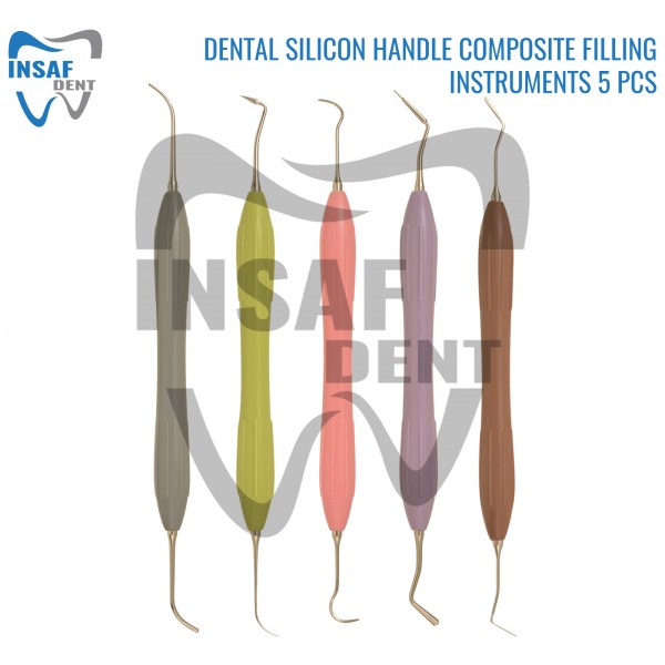 Dental Silicon Handle Composite Filling Instruments Set Of 5