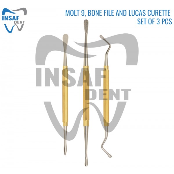 Molt 9, Bone File and Lucas Curette Set of 3 Pcs