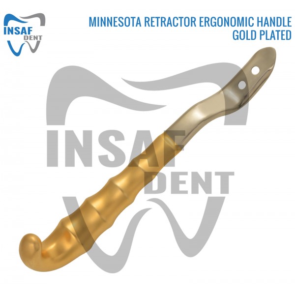 Minnesota Retractor Ergonomic Handle Gold Plated