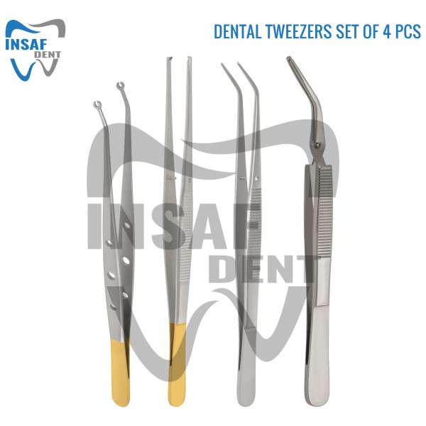 Dental Tweezers Set of 4 Pcs